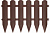 Садовое ограждение Штакетник СОШ-25, 40х240 см (коричневый)