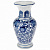 Ваза "Шинуазри Blue" (керамика), цвет белый-синий, D12xH25 см  