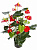 Искусственное растение Антуриум Де Люкс большой куст красный в-75 см в горшке