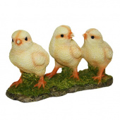 Фигура садовая Цыплята трио, 19х7х10 см