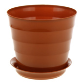 Кашпо пластиковое с поддоном «Классик» d11 h19 см 0,6л