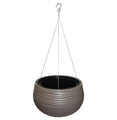 Кашпо Sahara hanging ball с подвесом с вкладышем 30/20см 12,8л жемч-корич