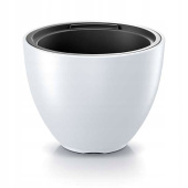 Кашпо пластиковое HEOS d47 h36см 31/47л белый (white) с вкладышем DBHEM470-S449