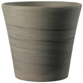 Горшок керамический с поддоном VASO CONO DUO GRAFITE, серо-коричневый, 21 см
