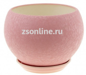 Горшок керамический Шар 1,4л шелк розовый 037-2-100