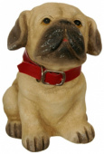 Керамическая собачка Бульдог, цвет кремовый