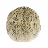 Декоративная керамическая фигура Leaves Ball, песочно-желтая, 18x18 см