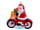 Дед Мороз на мотоцикле (стекло) 12х4х11,5 см