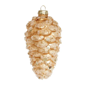 Шишка Амурский кедр шампань винтаж (стекло) 7х7х13 см