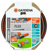 Садовый шланг GARDENA FLEX 1/2"-20 м (комплект)
