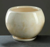 Горшок керамический Шар №1 бежевый d34см h25см 16л