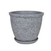 Кашпо керамическое  Серый камень № 7 d32см h28см 18л 