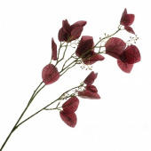 Ветка искусственная Эвкалипт,цвет бургунди, 68 см
