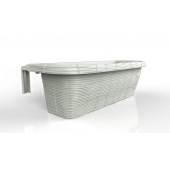 Балконный ящик Rondine Paglia с креплением на перила 60х20; h18,5 см кремовый