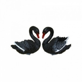 Фигура садовая Лебедь черный
