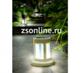 Светильник садовый на солнечной батарее эффект песчаника молочный 16х15 см