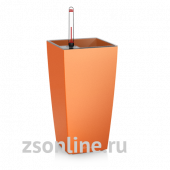 Кашпо Макси-Куби 14,оранжевый металлик,с системой полива