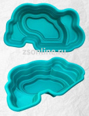 Декоративный садовый пруд Байкал-2300/2, зеленый/голубой 3100*2000*800