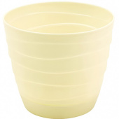 Горшок для цветов пластиковый Бриз (бежевый светлый) d16 h13 см 1,7л