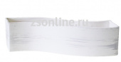 Кактусница керамическая Волна L-32см, белая с легкой серебристостью I16 J1532