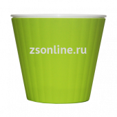Горшок пластиковый Ибис с двойным дном 13х11,2см, оливковый-белый, 1,0л