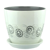 Кашпо керамическое Роспись бутон эфир d-18 см