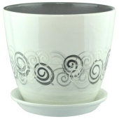 Кашпо керамическое Роспись бутон эфир d-21 см