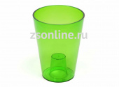 Кашпо пластиковое  Лилия 12,8х17см прозрачный, зеленый