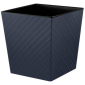 Горшок для цветов пластиковый c дренажной вставкой,  вулканический серый 301*301мм, 22л InGreen Manhattan CUBE