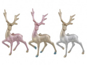 Новогоднее украшение Олень Градиент на выбор из трех (золотой,розовый,серебряный) 9,5х5х14,5 см