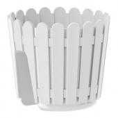 Кашпо на перила LANDHAUS railing, белое (white), 30х21 см