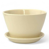 Кашпо керамическое Беллита глянец беж.d-12 см