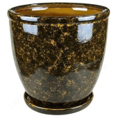 Кашпо керамическое Кедр №4 d-36 см  коричневый К0402