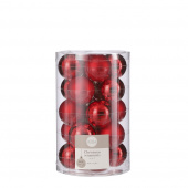 Набор декоративных шаров цвет красный, d-4 см, 20 шт