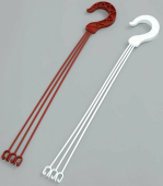 Пластиковые усы длинные  h47.5см терра/бел