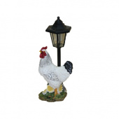 Фигура садовая Курица Жанна с декор. Фонарем, 17х14х40 см