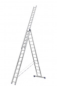 Лестница трехсекционная алюминиевая 3х15