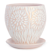 Горшок керам.Астра конус бел/жемч.d18см h19.5cm 3,4L 26-223