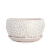Кашпо керамическое Астра классика бе./жемч.d18см 27-123
