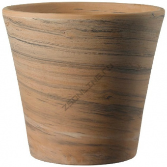 Горшок керамический с поддоном VASO CONO DUO WHITE, терракот