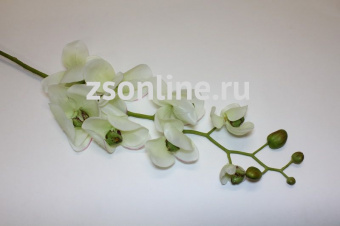 Искусственное растение Фаленопсис белый/зеленый 74 см