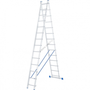 Лестница двухсекционная алюминиевая 2х14