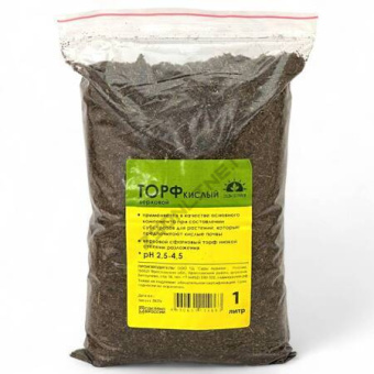 Торф верховой кислый 1л