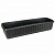 Ящик для цветов черный без дренажной решетки (Радиан)  594х190х122 мм