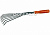 Грабельки GRINDA веерные с плоскими зубцами, из углеродистой стали с деревянной ручкой, 390 мм 8-421253_z01