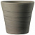 Горшок керамический с поддоном VASO CONO DUO GRAFITE, серо-коричневый, 30,8 см