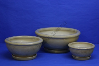 Горшок керамический Венеция №2 бежевый d28см h12см 4,5л