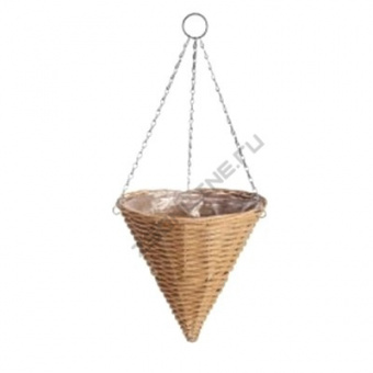 Кашпо конус подвесное пластик коричневый 02895