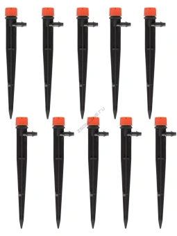 Микродождеватель-колышек регулируемый,Производительность:0-70л/ч,высота:13см (10шт) 