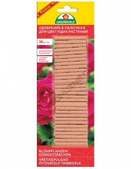 312997 Удобр. в палочках для цветущих растений NPK 7-9-12+2 с магнием, 30 шт